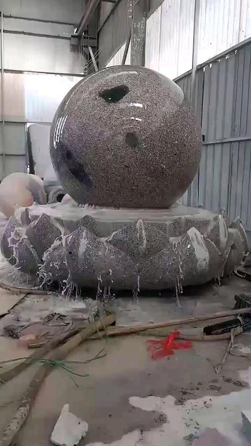 景区石雕风水球摆件 广州石雕工艺品摆件批发市场